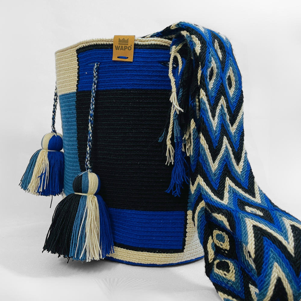 Bolsa tecida à mão cuadros