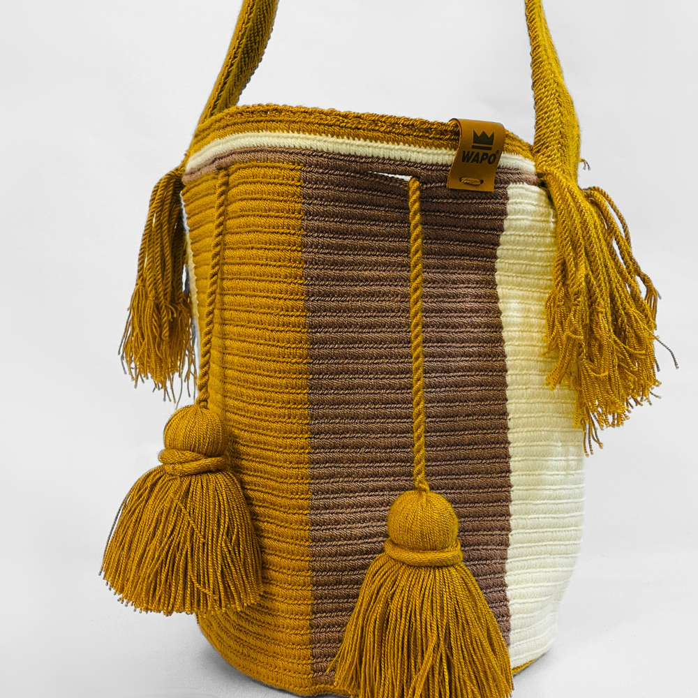 Bolsa tecida à mão Areia