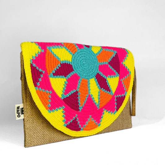 Clutch Quadrado amarelo