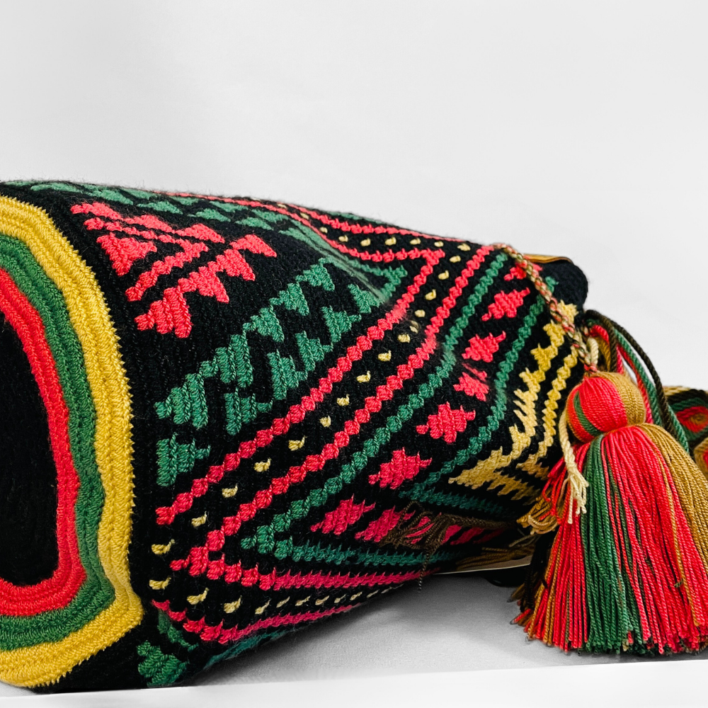 Bolsa tecida à mão boho